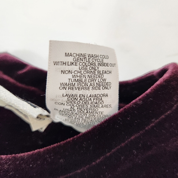 new moves velvet empire waist dark fairy midi dress womens sz 10 burgundy y2k 90 - Picture 9 of 9